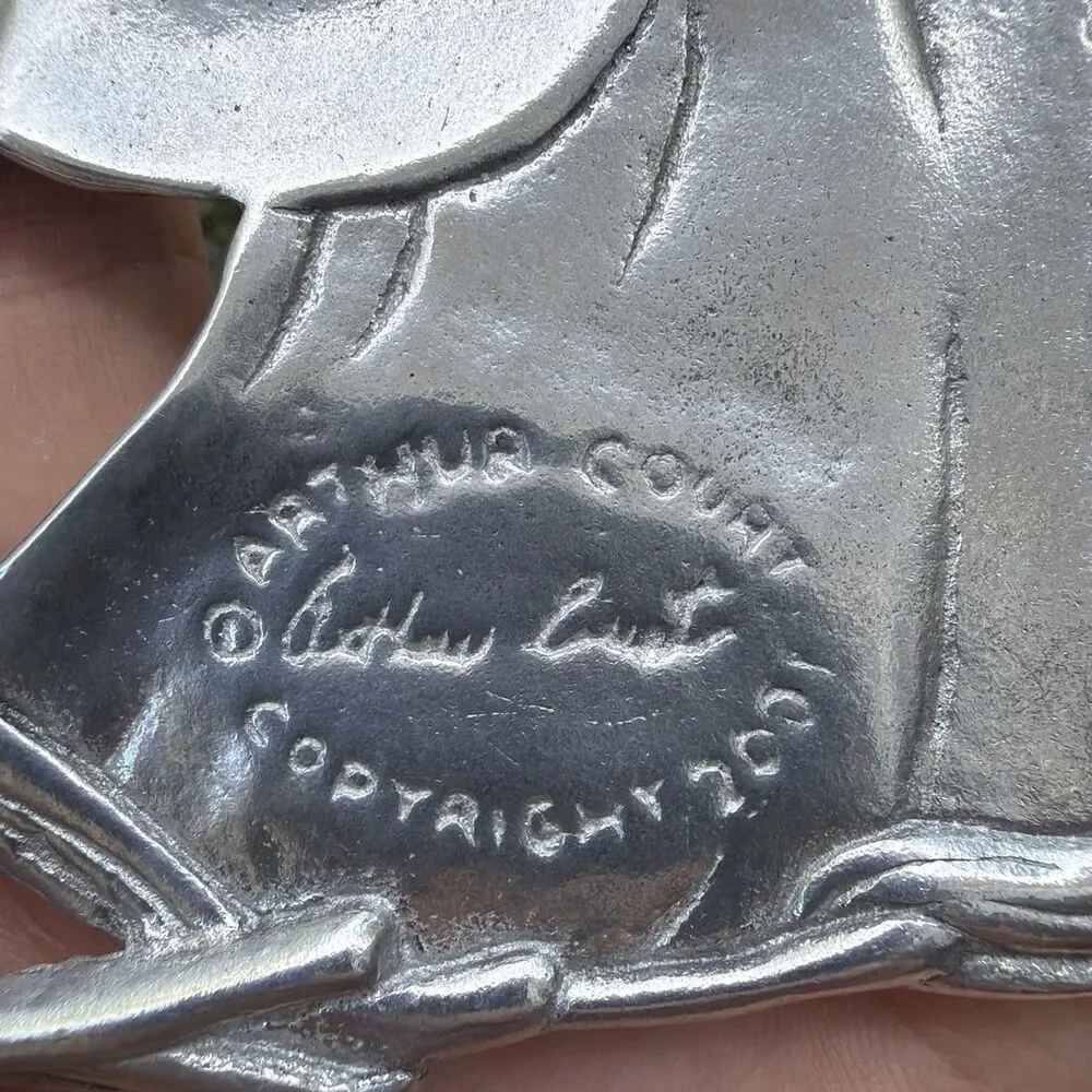 Arthur Court Aluminum 2001 Equestrian Horses with Wheat Trivet 7.75